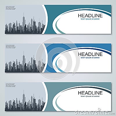 Abstract urbanistic banners templates Vector Illustration
