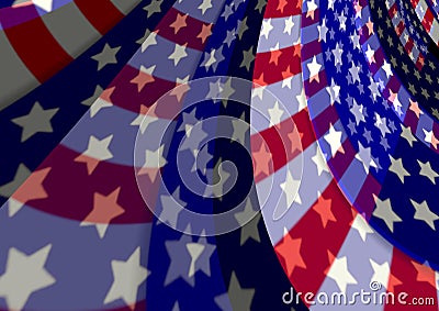 Abstract USA American flag patriotic flowing background Stock Photo