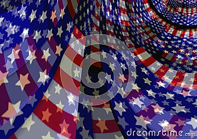 Abstract USA American flag patriotic flowing background Stock Photo