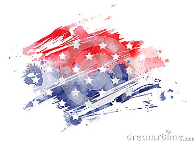 Abstract USA flag Vector Illustration