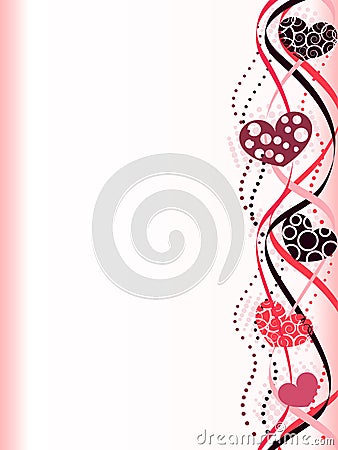 Abstract Valentine border Vector Illustration