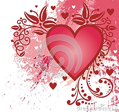 Abstract valentine heart Vector Illustration