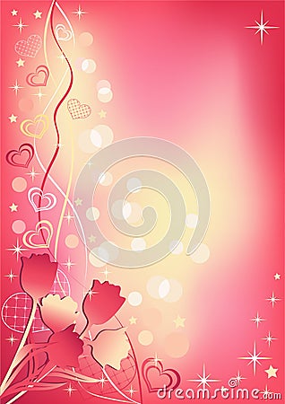 Abstract valentine`s background. Vector Illustration