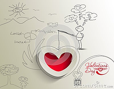 Abstract valentine's day background Vector Illustration