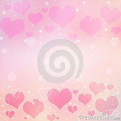 Abstract Valentine's day background with hearts Stock Photo