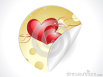 Abstract valentine sticker Vector Illustration