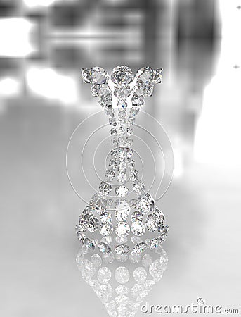 Abstract vase made of round diamonds Stock Photo