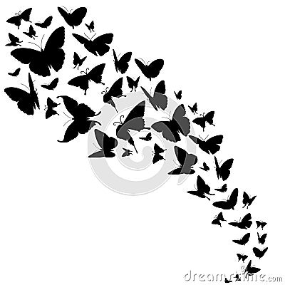 Abstract vector backdrop with butterflies design Vector Illustration