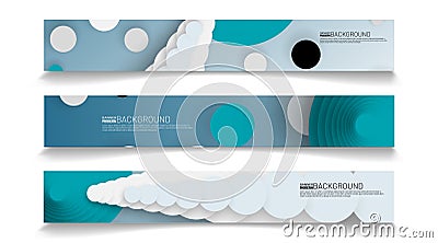 Abstract vector background banner template. rectangular design collection Vector Illustration