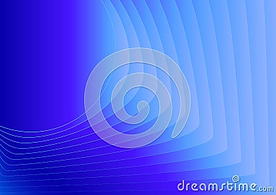 Abstract vector background with blue blended lines. From circle to square Vector Illustration