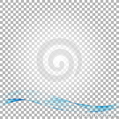 Abstract vector background, blue transparent waved lines for brochure, website, flyer design. Blue smoke wave. Vector Illustration