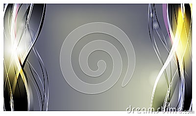 Abstract vector background. Bright curved waves for advertising. Glowing lines Vector Illustration