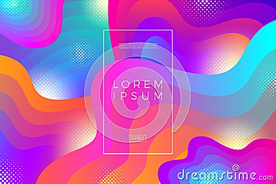 Abstract vector background with dynamic wave layered shapes, Fluid gradient shapes, Multipurpose design. Vector Illustration