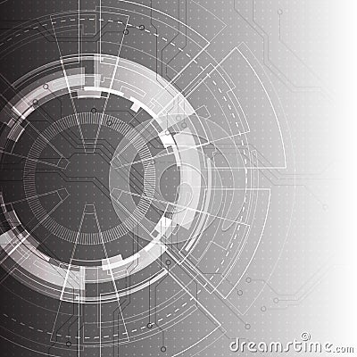 Abstract vector background. Futuristic technology style. Vector Illustration