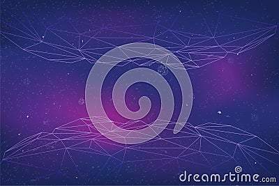 Abstract vector background of geometry shape and connected line link. Vector Illustration