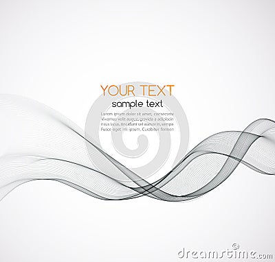Abstract vector background, gray wave Vector Illustration