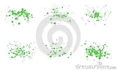 Abstract vector background with green splashes brushes Cartoon Illustration