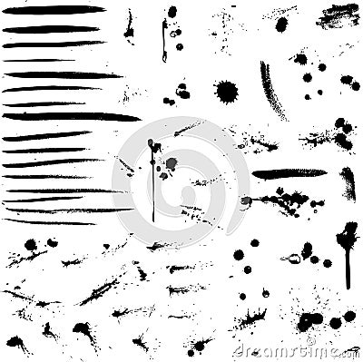 Abstract vector background ink paint splats Vector Illustration