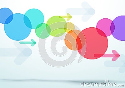Abstract Vector Colorful Circle Arrow Background Vector Illustration