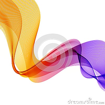 Abstract vector background with orange and purple smooth color wave Vector Illustration