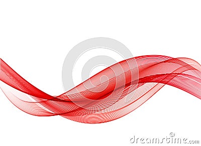 Abstract vector background with orange smooth color wave. Vector Illustration