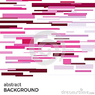 Abstract vector background of pink rectangles of different sizes Vector Illustration