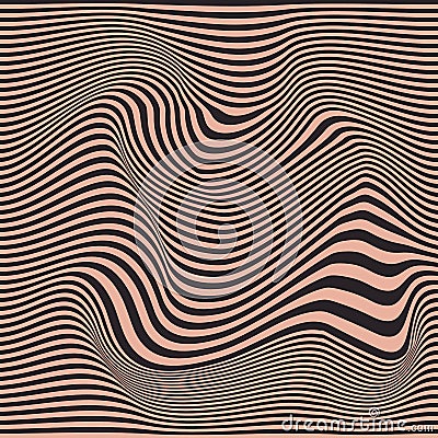 Abstract Vector Background of Waves Optical Illusion Stock Photo