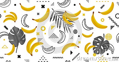 Abstract vector bananas illustration Vector Illustration