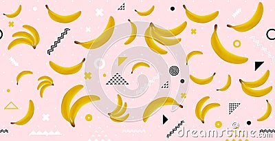 Abstract vector bananas illustration Vector Illustration