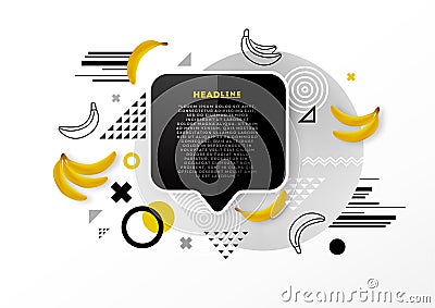 Abstract vector bananas illustration Vector Illustration