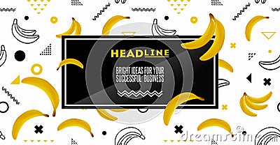 Abstract vector bananas illustration Vector Illustration