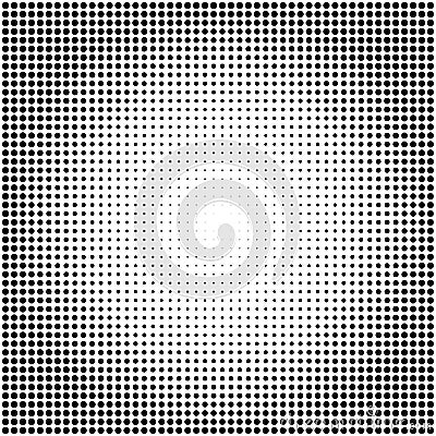 Abstract vector black and white dotted halftone background. Vector Illustration