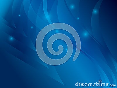 Abstract vector blue background with waves Vector Illustration