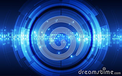 Abstract vector blue technology concept. background illustration Vector Illustration