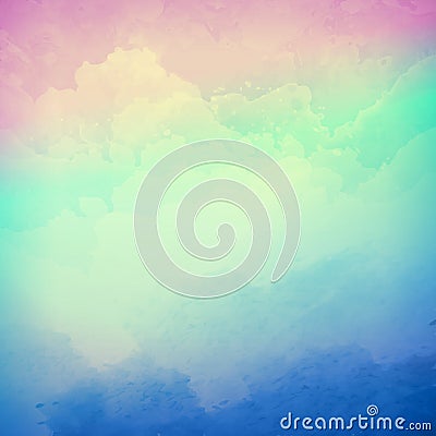 Abstract vector cloudy sky background Vector Illustration