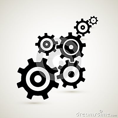 Abstract vector cogs - gears Vector Illustration