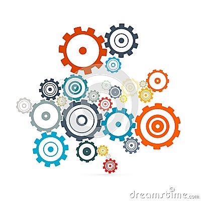 Abstract vector cogs - gears Vector Illustration