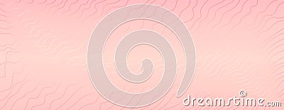 Abstract vector color peach fuzz gradient background. Modern simple fon with hand drawn bright line wave. Vector Illustration