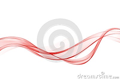 Abstract vector color wave design element.Transparent smooth wave,smoky texture. Vector Illustration
