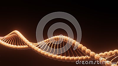 Abstract vector DNA structure. Medical science background 3D rendering Stock Photo