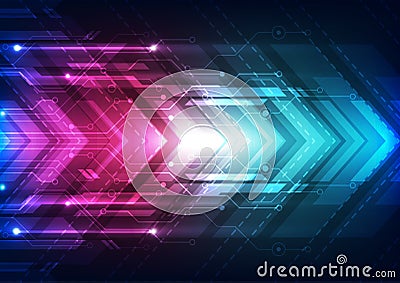 Abstract vector future speed technology background illustration Vector Illustration