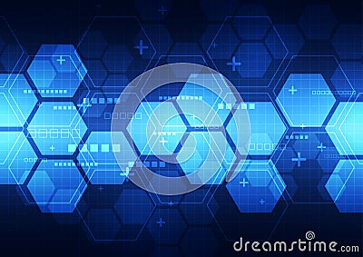 Abstract vector future technology concept background illustration Vector Illustration