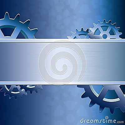 Abstract vector gear background Vector Illustration