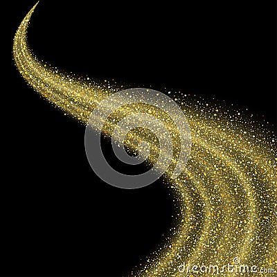 Abstract vector gold dust glitter star wave Vector Illustration