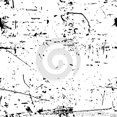 Abstract vector grunge seamless texture. Black and white dirty b Vector Illustration