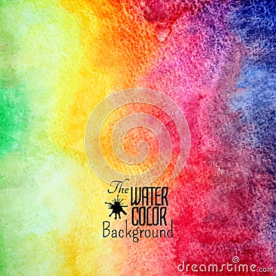 Abstract vector hand drawn rainbow color Vector Illustration