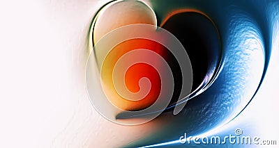 Abstract vector heart with multicolored shaded wavy background with lighting effect and texture, vector illustration, Cartoon Illustration