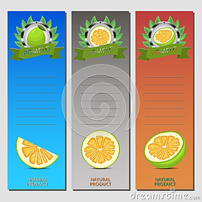 Vector illustration for ripe fruit green pomelo Vector Illustration