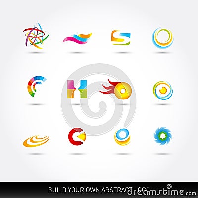 Abstract vector icons set. Vector Illustration, Graphic Design Editable For Your Design. Abstract ideas for logotypes. Vector Illustration