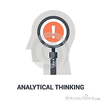 Analytical thinking icon concept Vector Illustration